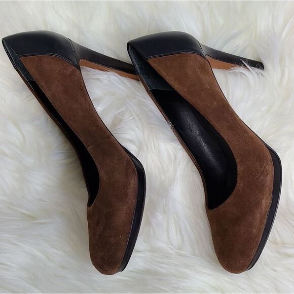 Franco Sarto Brown Leather Pumps Size 8 - Picture 2 of 11